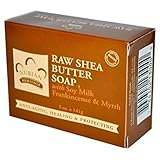 Bar Soap Raw Shea Butter, 5 oz Bar (4 Pack) by Nubian Heritage