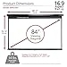 Elite Screens Manual Series, 84-INCH 16:9, Pull Down Manual Projector Screen with AUTO LOCK, Movie Home Theater 8K / 4K Ultra HD 3D Ready, 2-YEAR WARRANTY, M84UWH, 16:9, 80.4