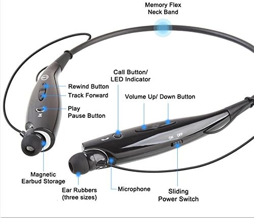 BT-EP 730DK_Silver Wireless Bluetooth Headset Neckband Style Headphone