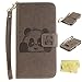Galaxy S7 Edge Case,Galaxy S7 Edge Wallet Case,MT Mall(TM)[Hand Strap]Premium PU Leather Case Magnetic Hybrid Flip Wallet Purse Case[Built in Credit Card Slots] Panda