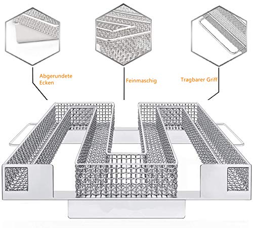 Kaltrauchgenerator aus Edelstahl, Kaltraucherzeuger mit Griff zum Kalträuchern für Räuchern von Fleisch Fisch, 1… – Bild 4