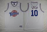 Space Jam Jersey #10 Lola Bunny Tune Squad Basketball Jerseys White (S)