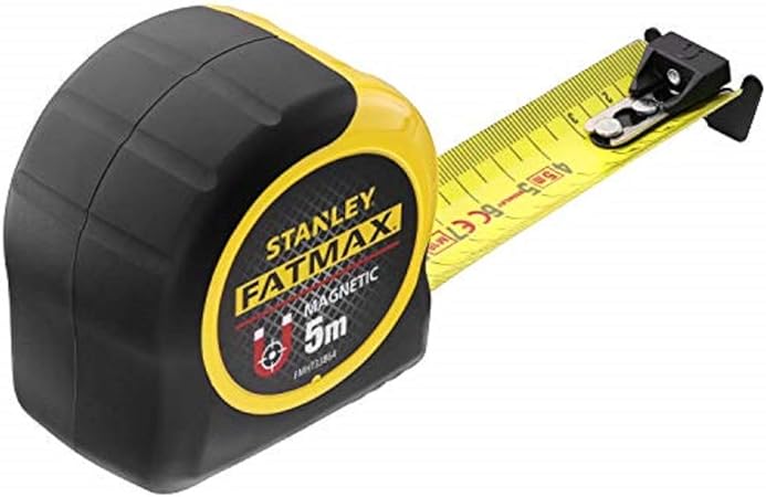 Stanley Fmht0 33864 Metre Ruban Magnetique 5m Gamme Fatmax Ruban Large Revetement Blade Armor Thermoplastique Et Mylar Anti Abrasion Et Anticorrosion Position Zero Reel Boiter Bi Matiere Amazon Fr Bricolage