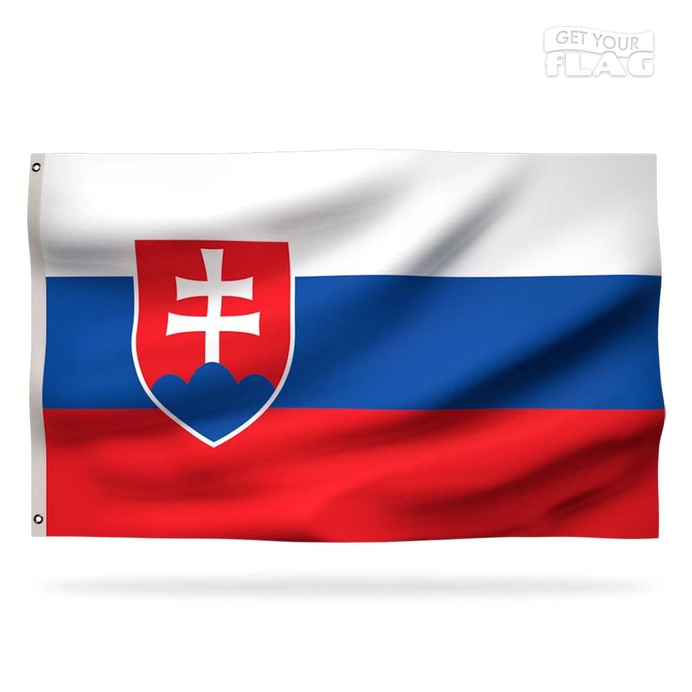 Slovakia Premium Flag 150x90cm - Very Resistant and Excellent Quality Slovak flag with 2 metal eyelets - Be proud of your colors ! — image 1