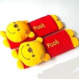 Winnie the Pooh Design Multi Use Auto Car seat belt cover Plush Seat Shoulder Pad Cushion 2 pcs One Pair