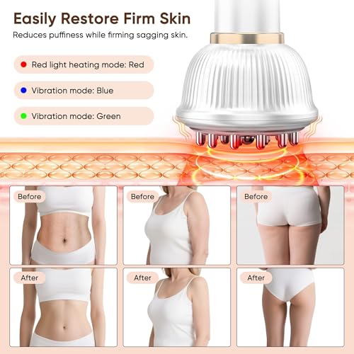 Body Sculpting Machine — Lymphatic Drainage Massager & Anti Cellulite Massage Tool,with Microcurrent, Light Heat & Vibration for Legs, Arms & Belly, Body,Helps Reduce Cellulite