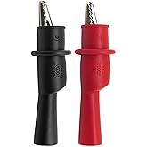 Multimeter Alligator Clips Set, 2 PCS Silicone Alligator Clip Test Kit, Banana Test Lead Probe Clip, Test Extension Suitable