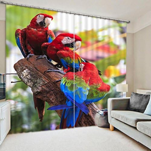 GYMNLJY 3D stereo animal curtain Home Decor Print Fabric Washable Blackout Window Drapes , 1 , wide 2.64x high 2.13