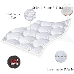JURLYNE Mattress Pad King Size, Quilted Fitted