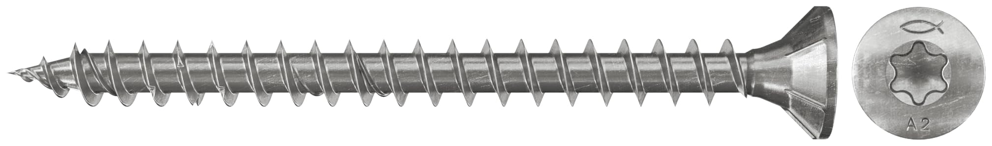 Fischer Power-Fast, 3.5 x 30 Countersunk A2 VG TX 657020 — image 1