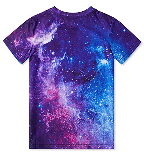 RAISEVERN Manica Corta 3D Tshirts per Bambini Neon Divertente Girocollo Tshirt Tee Tops