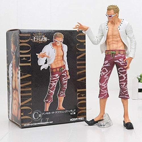 Cholyme LLC 1 Set - 25 cm Anime One Piece Sir Crocodile / Dracule Mihawk / Donquixote Doflamingo PVC Figure Collectible Model Toy Color / Size : Doflamingo Box