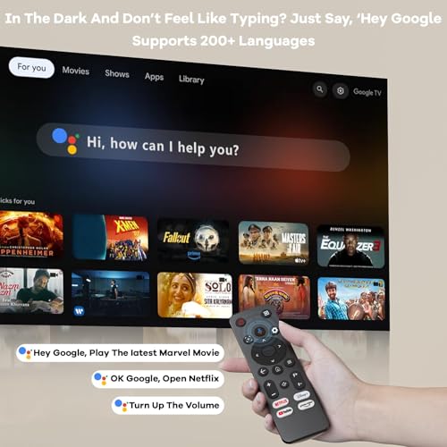 Projector-4K Movie Projecteur Bluetooth: [Built-in Google TV & 2500 Brightness & Auto Lens Cap] AI Voice Control & Auto Focus, WiFi 6, 40W Audio, Sovboi Home Theater Ceiling Projector
