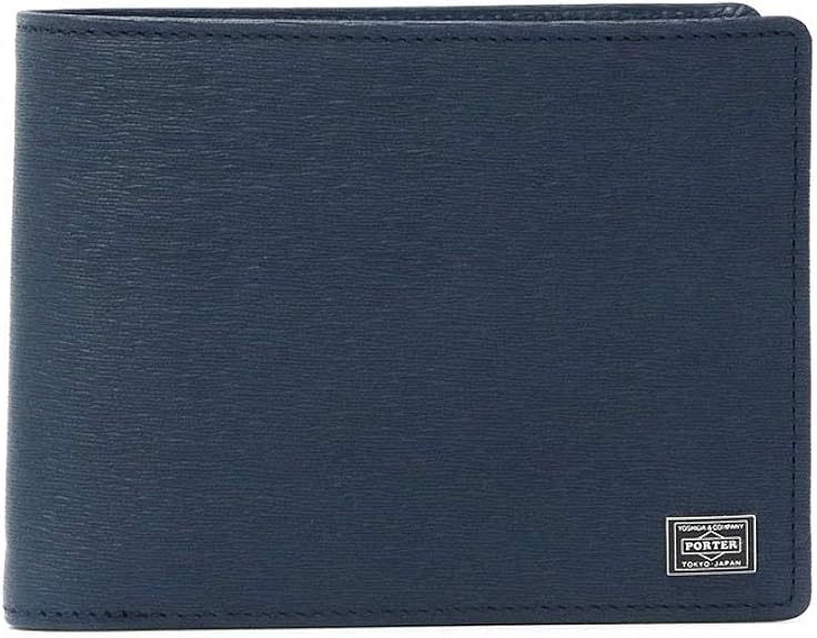 Amazon ポーター Porter カレント 2つ折りウォレット 中ベロ付 ネイビー 財布