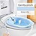 Kueysing Sitz Bath, Over-The-Toilet Perineal Soaking Bath, for Hemorrhoidal Relief, Ideal for Post- Pregnant Women-Episiotomy Patients (Blue)