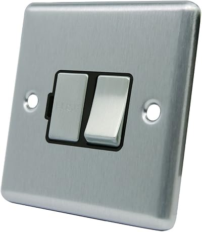 Alliance Electrical 13A Satin Chrome Fused Spur Switch Metal Rocker