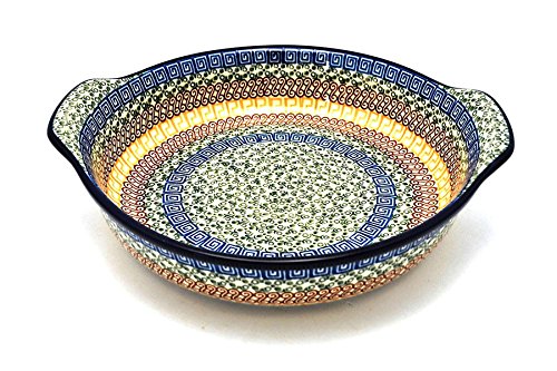 Click Here to See More Images Polish Pottery Baker - Round with Grips - Large - Autumn
