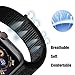 AdMaster Compatible for Apple Watch Band 42mm 44mm, Soft Nylon Sport Loop Replacement Wristband Compatible iWatch Apple Watch Series 4/3/2/1 Dark Black