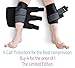 Calf Brace, 4 protectors in 1 bundle, Neoprene Support, Soft Wrap Sleeve with Straps, Recovery from Shin Splints, Leg Fracture, Muscle Cramp, Edema, Varicose Veins, for Running and Sports (black)
