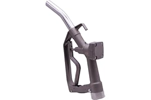 MENAITEK 3/4" NPT Gravity Tank Manual Fuel Nozzle with Hook&Swivel Max Flow Rate 32 GPM 50 PSI for Manual & Electric Fuel Pumps 3/4" Inch(OD=25mm) Curved Spout Used For Diesel Gasoline Oil Biodiesel