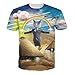 HWHColor Unisex 3D Print Short Sleeve T Shirt Casual Graphic Tees Tops