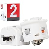GIRIAITUS Wii Motion Plus Adapter-External Remote Motion Plus Sensor Controller -White,Set2 Pack