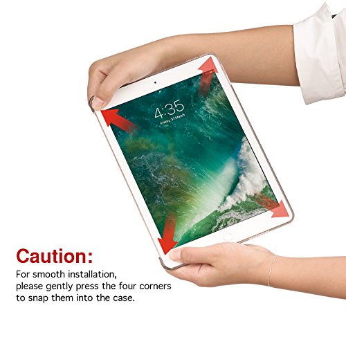 MoKo iPad 2017 9.7 Inch Case - Slim Lightweight Smart-shell Stand Cover with Translucent Frosted Back Protector for Apple New iPad 9.7" 2017 Release Tablet, Space GRAY (Auto Wake / Sleep)