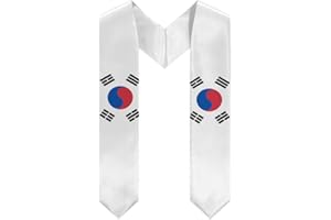 South Korea Korean Flag Graduation Stole Sash Scarf Gifts for Graduation's Day Stoles Shawl