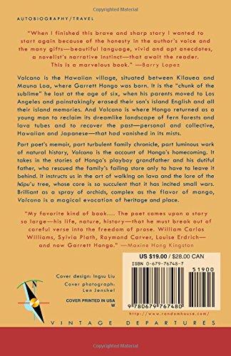 Volcano A Memoir Of Hawaii Garrett Hongo 9780679767480 - 