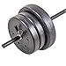 US Weight 105 lb. Duracast Barbell Weight Set with Two 20 lb., Four 10 lb. and Four 5 lb. Weights and Two Dumbbell Bars