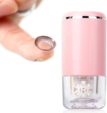 Amazon コンタクトレンズクリーナー 回転式クリーニングポータブルコンタクトレンズクリーナーキット毎日のケアコンタクトレンズ のより高速なクリーニングソフトコンタクトレンズのクリーニングに適しています 新バージョン ピンク Ofone ソフトコンタクトレンズ