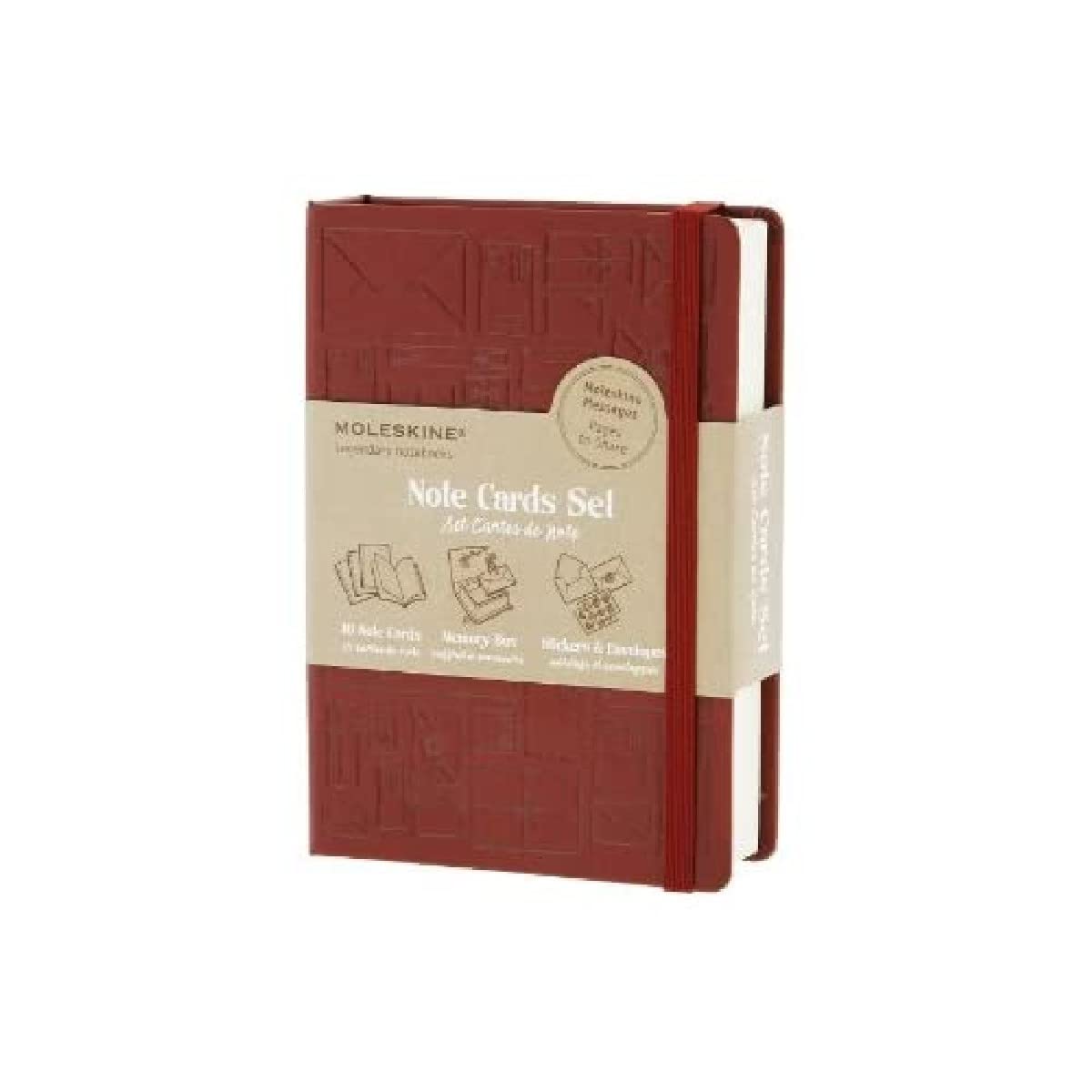Moleskine Red Gift Box Pocket Note Cards Set (Moleskine Messages)