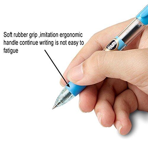 Click Gel Pens,12 Assorted Colors Retractable Premium Gel Ink Rollerball Pens,Gel Ink Pens,Coloring Gel Pens Set,Quick Dry Gel Ink Smooth Pens,Medium Point 0.5mm