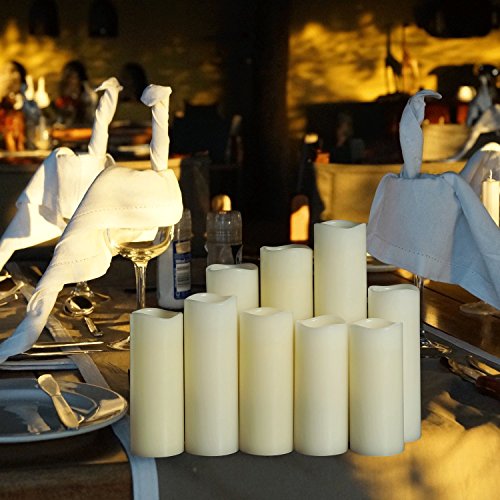 image for Da by Flameless Candles Battery Candles Set of 9(H 4