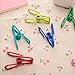 Ammsia Canyoze 40Pcs Colorful Multipurpose PVC-Coated Steel Wire Clip, Clothes Pins, Utility Clips Hooks for Home & Office