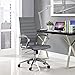Modway Jive Ribbed High Back Tall Executive Swivel Office Chair With Arms In Gray