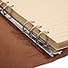 Leather Journal, Refillable Notebook Vintage Spiral Bound Notepad Diary Travel Journal to Write in for Women Men with Lined Pages and 5 Colored Dividers, A5, Coffee