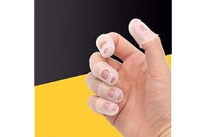 Gigicloud 5pcs Silicone Guitar Finger Protectors, Anti-Slip Finger Cover Guitar Fingertip Protector Covers Guitar Guard Play Finger Gloves for Ukulele Electric Acoustic Guitar Stringed Musical