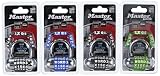 Master Lock 1534D Password Plus Combination Padlock, 4-Pack, Color May Vary,