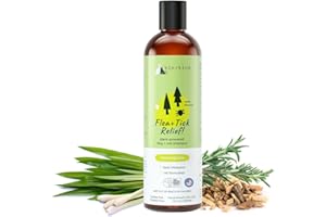 kin+kind Flea and Tick Shampoo for Dogs & Cats Vet Formulated - Plant Powered, Safe and Effective Dog and Cat Shampoo - Lemongrass Scent - Prevent Fleas and Ticks - Made in USA 12 fl oz