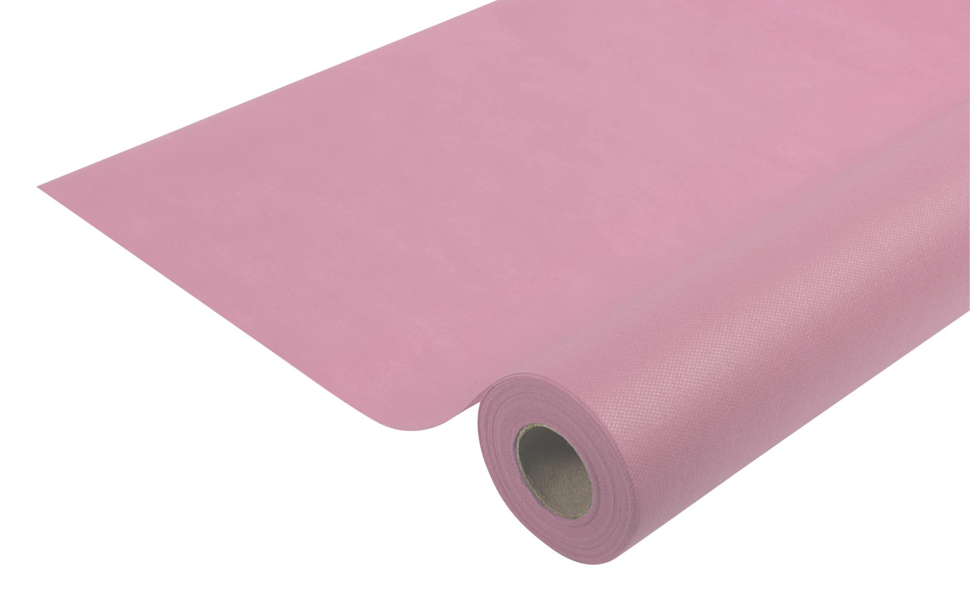 Disposable spun bound non-woven tablecloth - Roll 10 M long X 1.20 M wide - Tear-proof, water-repellent and wipe able material - Powder pink — image 1