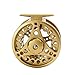 Croch Fly Fishing Reel with CNC-machined Aluminum Alloy Body 3/4 Gold