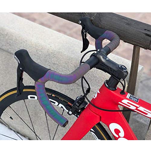 Auoker Reflective Bicycle Handlebar Tapes, Road Bike Handlebar Tape, Soft Touch, Tacky, Ultra-Light and Durable Quality, Non-Slip Grip Cycling Handle Wraps Color Changing Mountain Bike Tape - Thumbnail 6