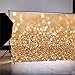 7 ft X 5 ft Gold Glitter Sequin Backdrop,Photography Video Background Screen,Vinyl Studio Props for Christmas Party Wedding Children Newborn Birthday