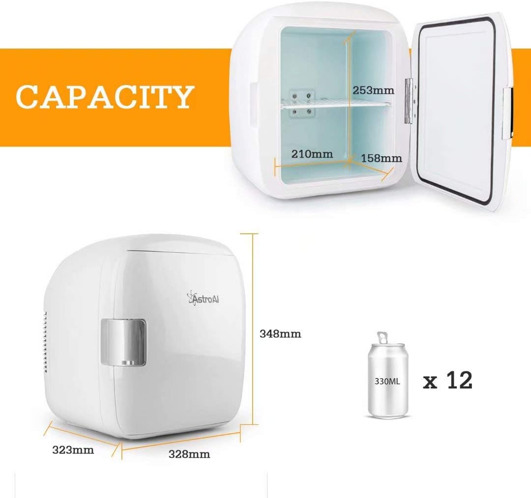 AstroAI Mini Fridge 9 Liter/12 Can Portable Electric Cooler and Warmer AC/DC for Bedroom, Food, Skincare, Breast Milk, Medications, Home Office and Travel: Automotive