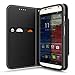 Cellto Premium Moto X Wallet Case with HD Screen Protector [Slim Ultra Fit] (Black) Diary Cover w/ ID Pocket Top Quality ( 1st Generation )