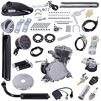 HomeCiCi Upgraded Bicycle 2-Stroke 80cc Petrol Gas Motorized Engine Kit with Speedoemter Motor Parts Bike Motor Kit Fuel-efficient for 26" or 28"