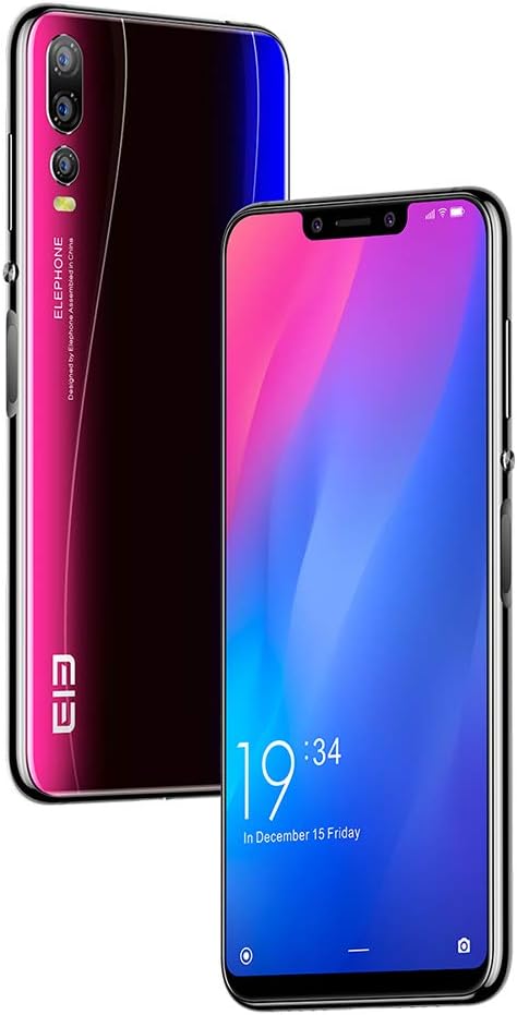 elephone A5 4G Mobile Phone Face ID 6.18Inch Notch Screen Octa-core Android 8.1 4GB RAM+64GB ROM 12.0MP + 5.0MP + 0.3MP Rear Camera 20.0MP + 2.0MP Front Camera 4000mAh Side Fingerprint Unlock