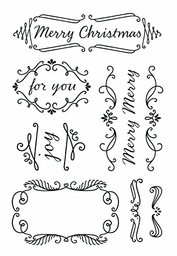 Hero Arts Fancy Christmas Message Clear Stamps