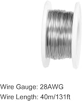 sourcing map 28 Gauge Nichrome Resistance Wire 131ft Cr20Ni80 Heating Resistor view 2